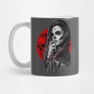 Sugar Skull Girl with Death Head Moth Mug